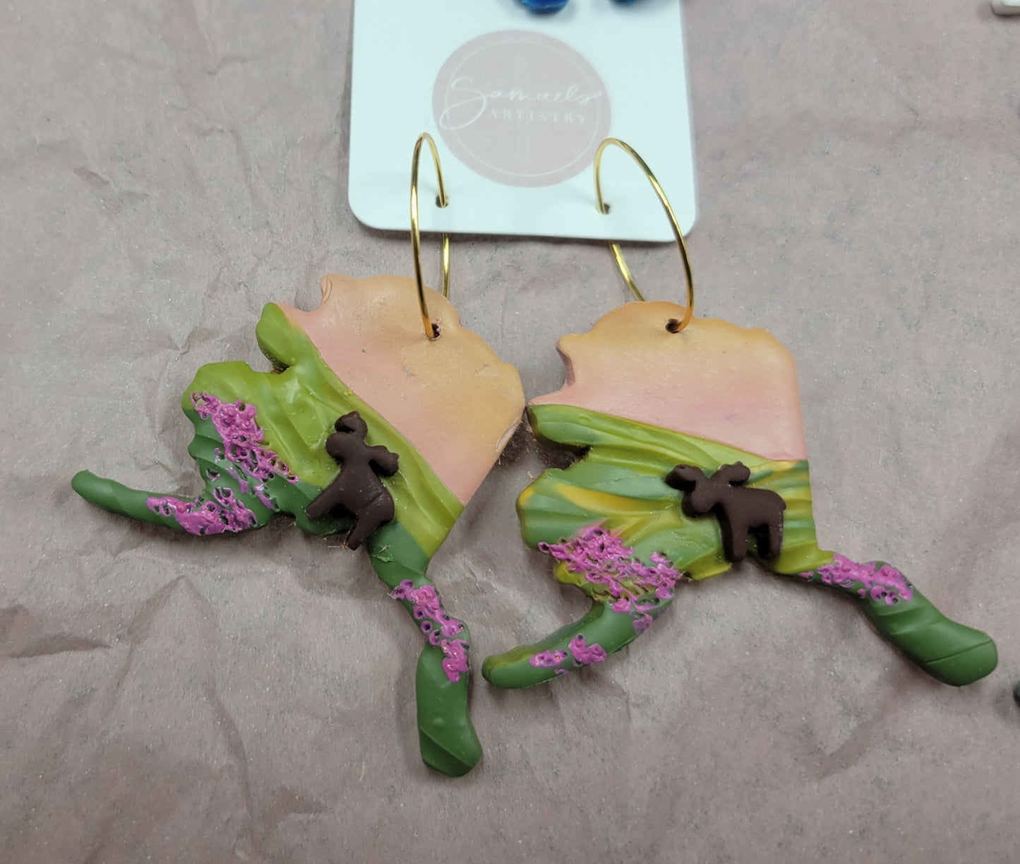 Alaska Moose Earrings