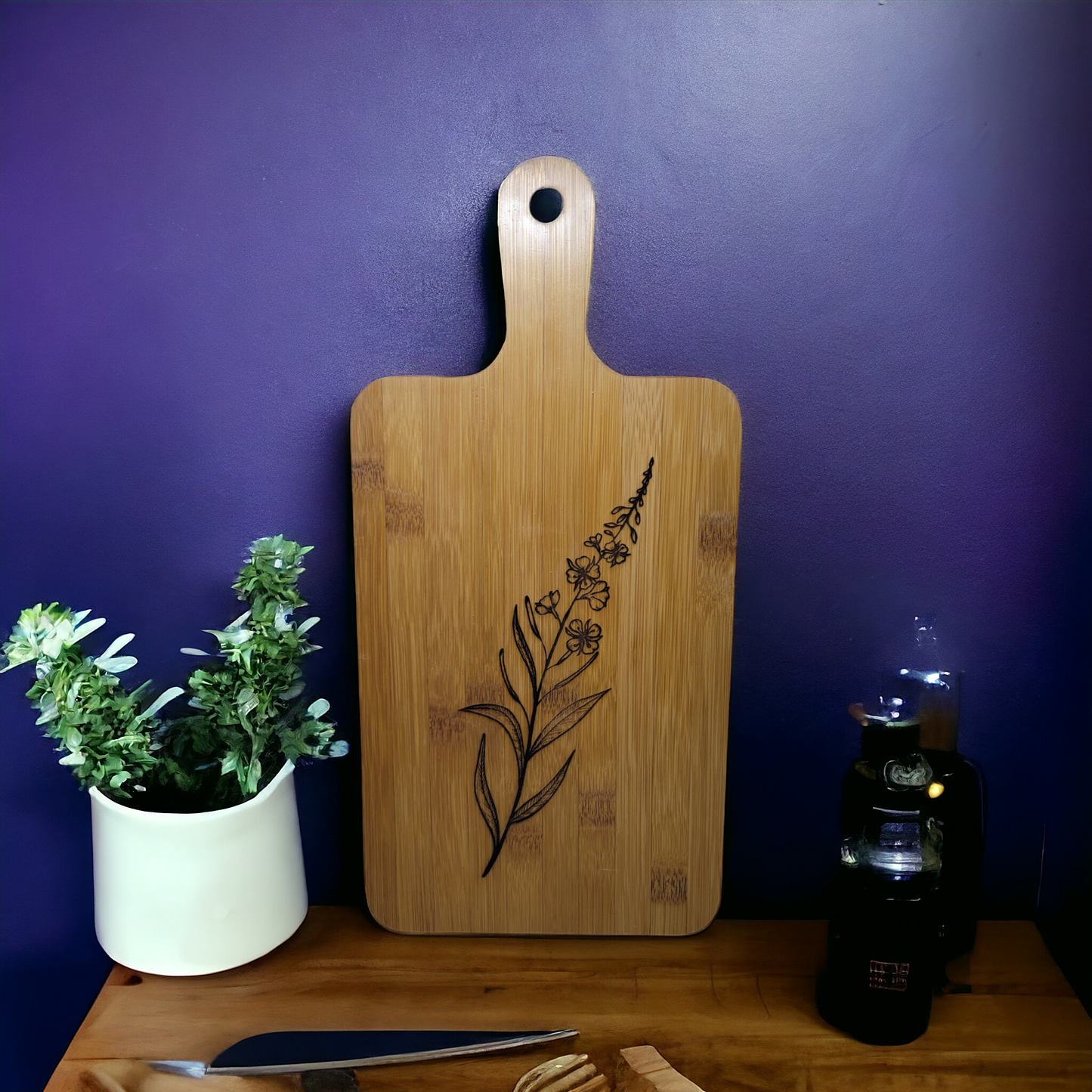 Fireweed Engraved Kitchen Cutting Board